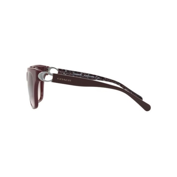 Coach Female Square Frame Sunglasses burgundy - Picture 3 of 6